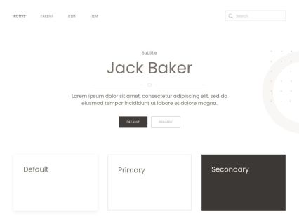 Jack Baker Joomla Template White Brown Style