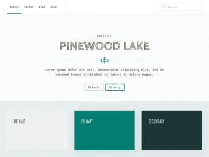 Pinewood Lake WordPress Theme Light Petrol Style