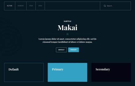 Makai Joomla template UI Elements in Dark Turquoise Style