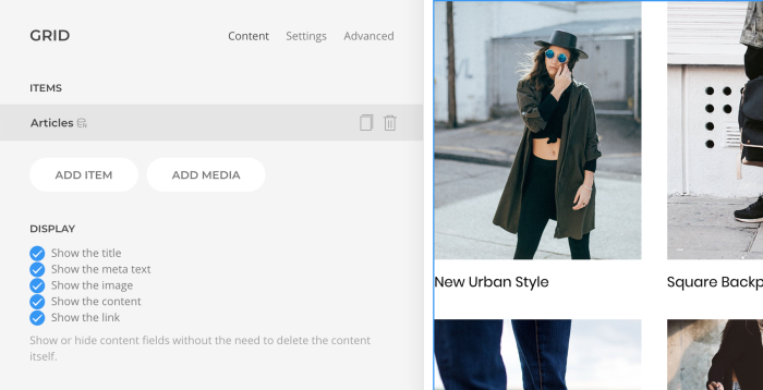 Multiple items element