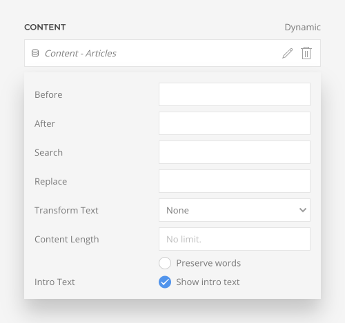Content length option