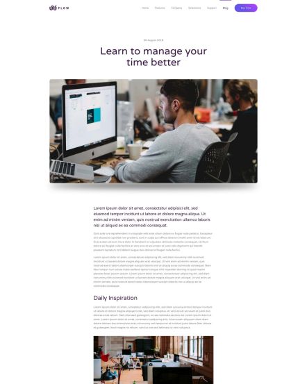 Flow WordPress theme Post Layout