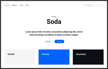 Soda Joomla template UI Elements in White Darkblue Style