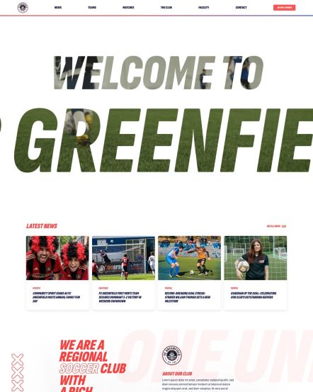 FC Greenfield Joomla template Home Layout