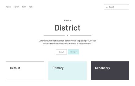District Joomla template UI Elements in White Turquoise Style