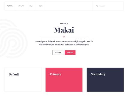 Makai Joomla Template White Pink Style