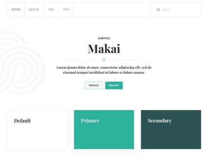 Makai Joomla Template White Green Style