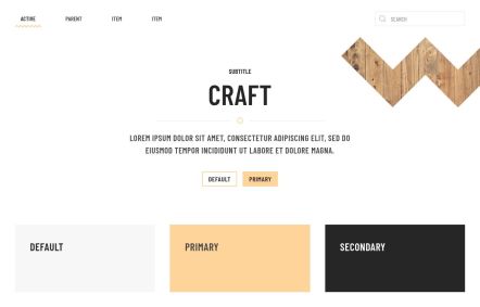 Craft Joomla template UI Elements in Default Style