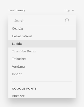 Font picker