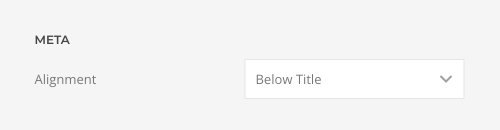 Panel meta alignment