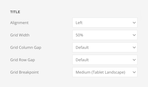 Panel title alignment