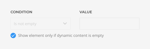 Show if dynamic content is empty