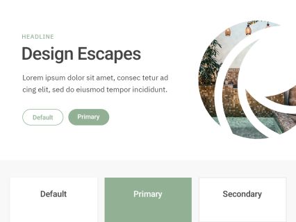 Design Escapes Joomla Template White Green Style