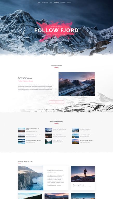 Fjord Joomla Template Home Layout