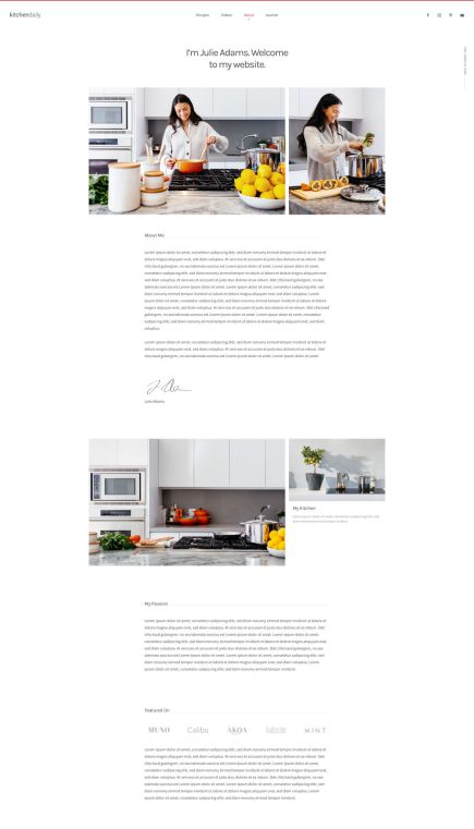 Kitchen Daily Joomla Template Person Layout