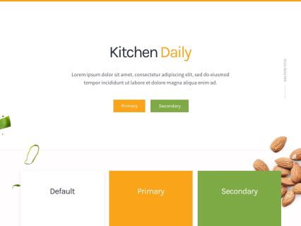 Kitchen Daily Joomla Template White Orange Style
