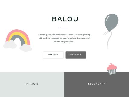 Balou WordPress Theme White Turquoise Style