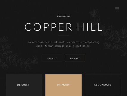Copper Hill WordPress Theme Black Beige Style