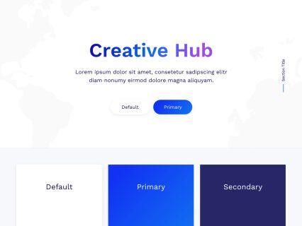 Creative Hub WordPress Theme White Blue Style