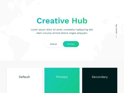 Creative Hub WordPress Theme White Green Style