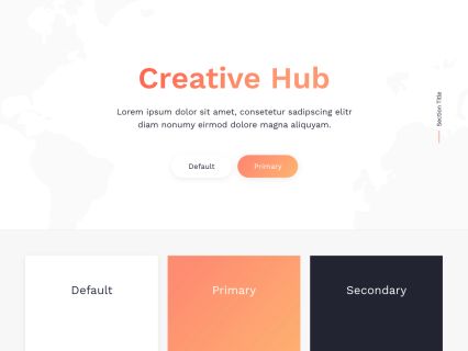 Creative Hub WordPress Theme White Orange Style