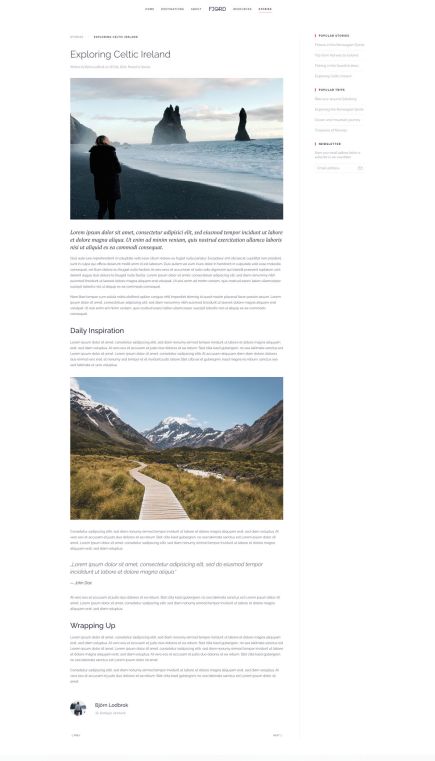 Fjord WordPress Theme Post Layout
