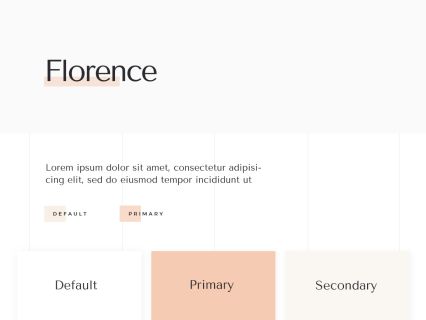 Florence WordPress Theme White Orange Style