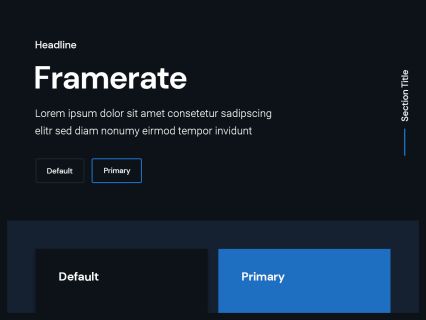 Framerate WordPress Theme Black Blue Style