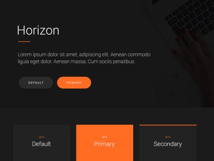 Horizon WordPress Theme Black Orange Style