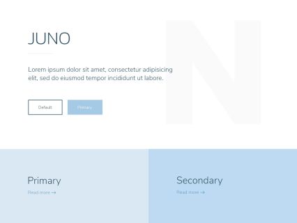 Juno WordPress Theme White Blue Style