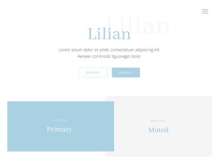 Lilian WordPress Theme White Blue Style