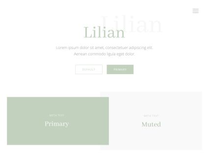 Lilian WordPress Theme White Green Style