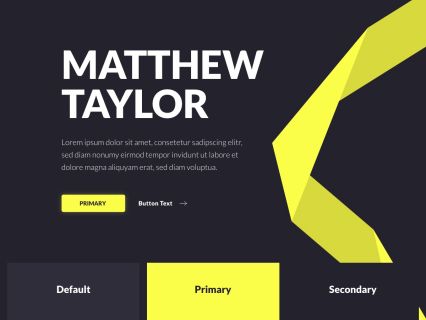 Matthew Taylor WordPress Theme Dark Yellow Style