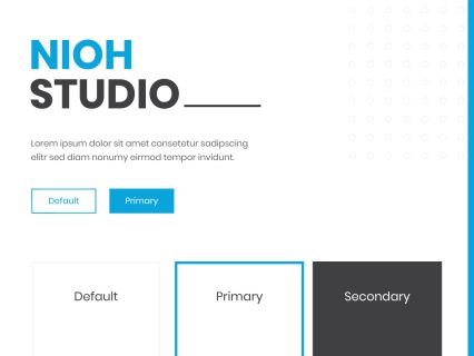 Nioh Studio WordPress Theme White Blue Style