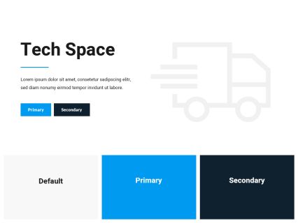 Tech Space WordPress Theme White Blue Style
