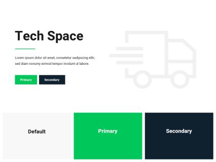 Tech Space WordPress Theme White Green Style