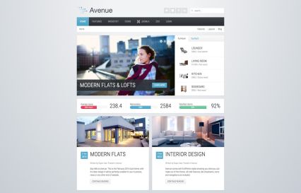 Avenue WordPress Theme Blue Style