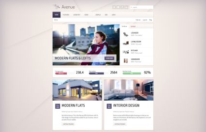 Avenue WordPress Theme Lilac Style
