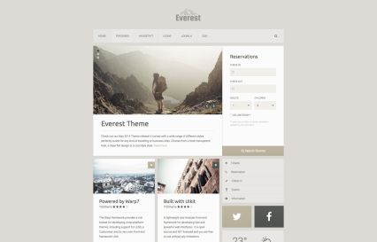 Everest WordPress Theme Gold Style