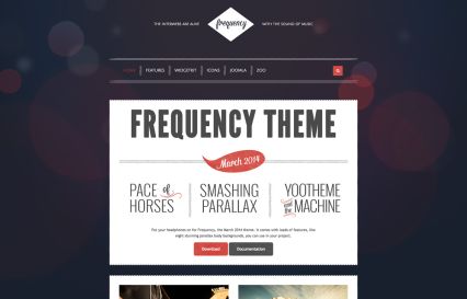 Frequency WordPress Theme Bokeh Style