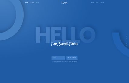Luna WordPress Theme Blue Style
