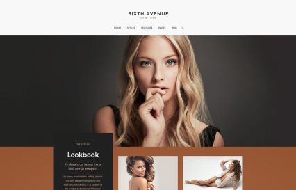 Sixth Avenue WordPress Theme Copper Style