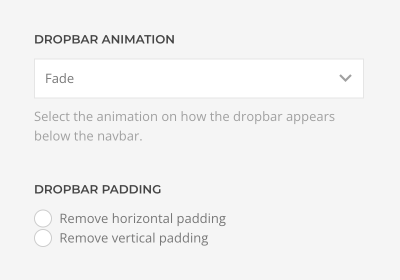 Dropbar layouts