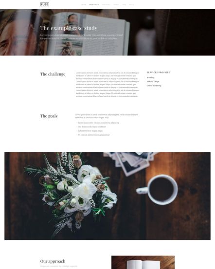 Fuse Joomla template Case Study Layout