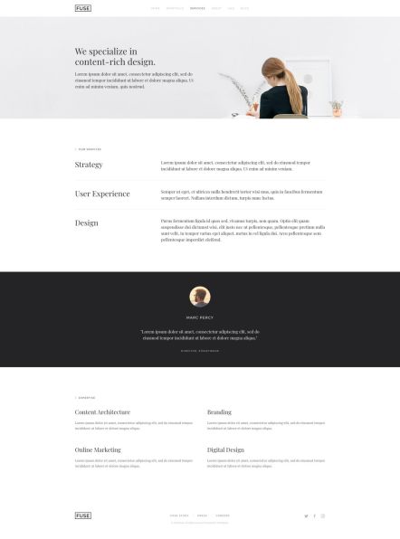 Fuse Joomla template Services Layout