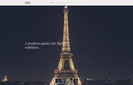 Fuse Joomla template Home Page in Light Green Style