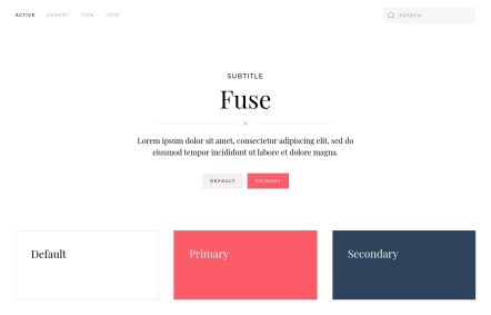 Fuse Joomla template UI Elements in White Red Style
