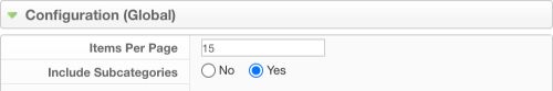 Show items from subcategories
