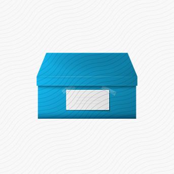 Shoebox Blue Icon