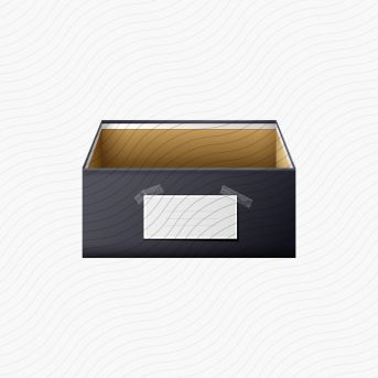 Shoebox Open Black Icon